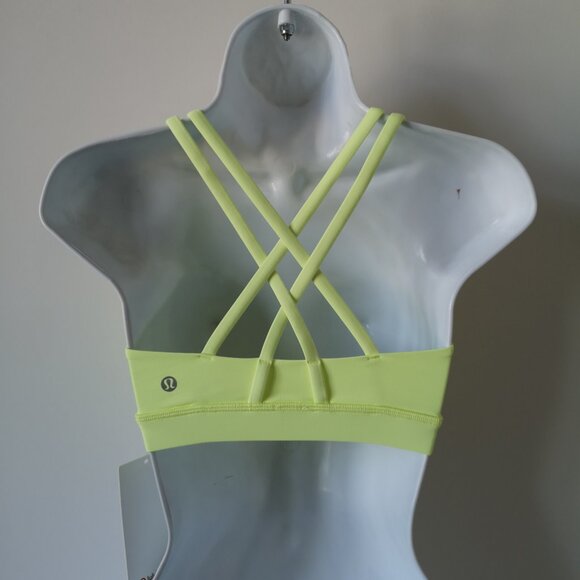 NWT LULULEMON FLFH Bright Yellow Luxtreme Fabric B/C Cup All Sport Energy Bra 4 - Picture 4 of 6